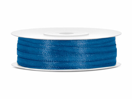 5 meter Satijn lint 3 mm blauw