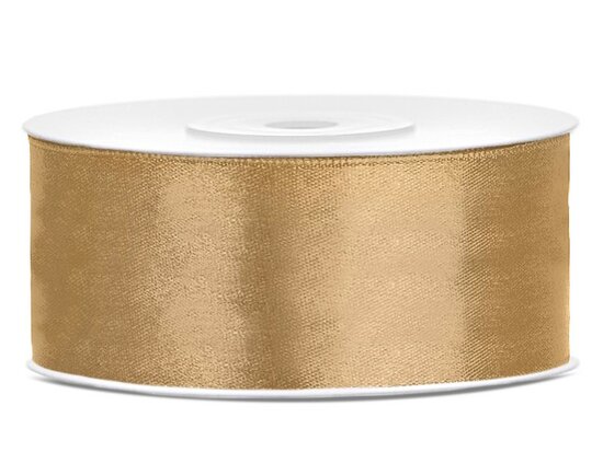 Satijn lint 25 mm antiek bruin