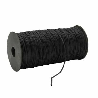 6 meter Waxkoord 1.5 mm zwart