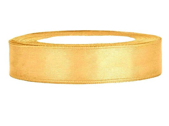 6 meter Satijn lint 1 cm goud
