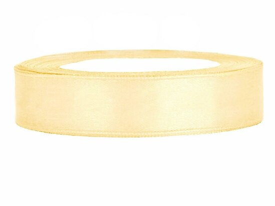 Satijn lint 1 cm vanille