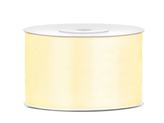 Satijn lint 38 mm breed donker ivoor 2 meter