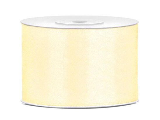 Satijn lint 50 mm donker ivoor 6 meter 