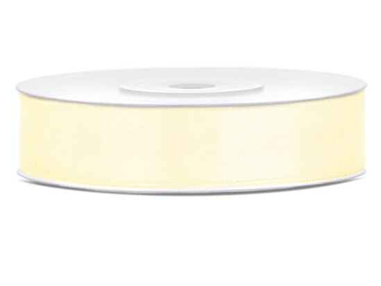 Satijn lint 12 mm donker ivoor