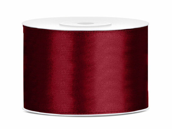 Satijn lint 50 mm bordeaux rood 2 meter 