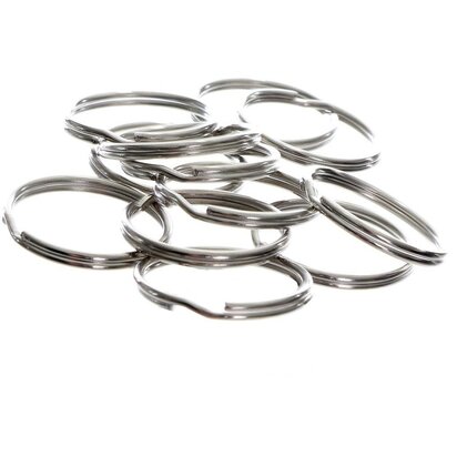 Sleutelhanger ringen 25 mm 10 stuks