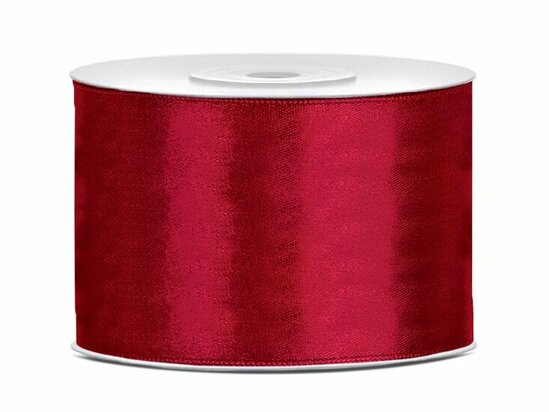 Satijn lint 50 mm donker rood 2 meter 