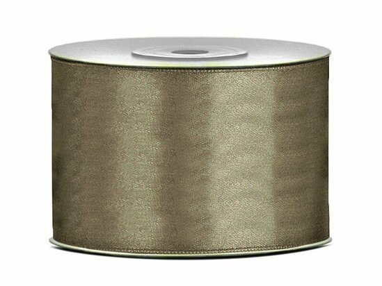 Satijn lint 50 mm antraciet 2 meter 