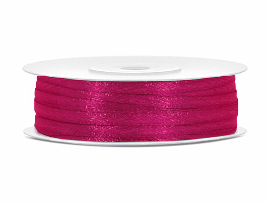 4 meter Satijn lint 3 mm fuchsia
