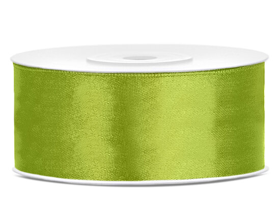 Satijn lint 25 mm Lime groen