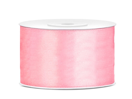 Satijn lint 38 mm roze