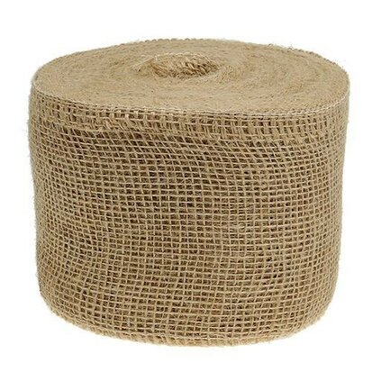 Jute lint naturel 15 cm breed per meter