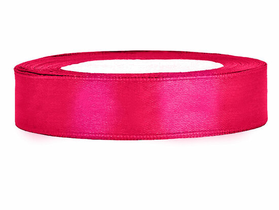 Satijn lint 2 cm breed fuchsia