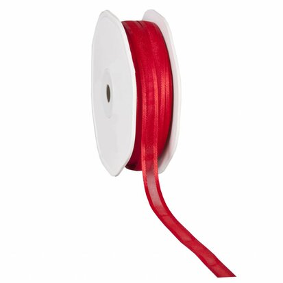 Organza satijn lint 1 cm Rood