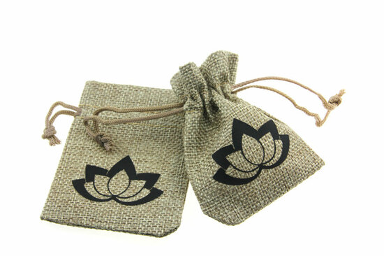 Jute zakjes lotus 7 x 9 cm