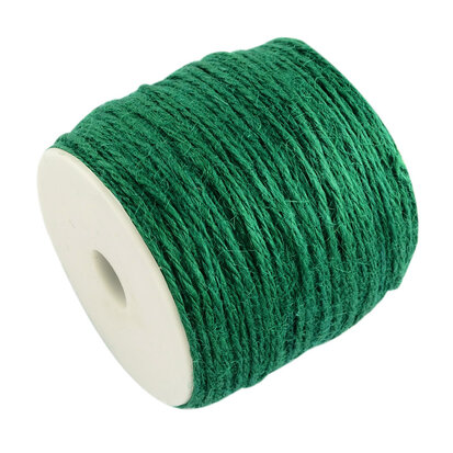 Jute touw flessen groen 2 mm dikte 100 meter