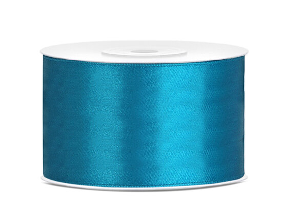 Dubbelzijdig satijn lint 38 mm Aqua