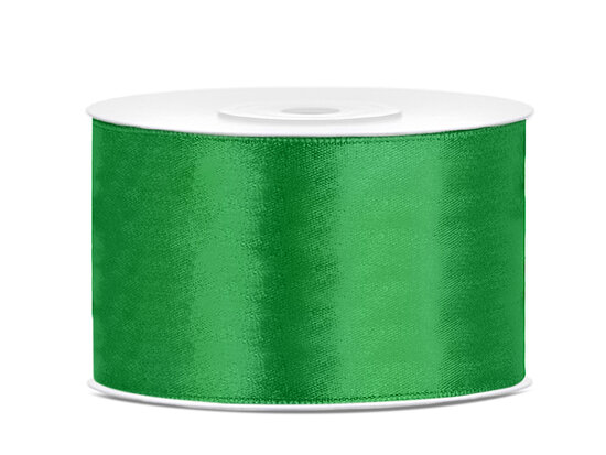 Dubbelzijdig satijn lint 38 mm groen