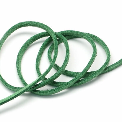 Suede koord 3 mm groen