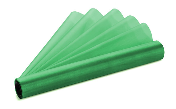 Organza op rol 16 cm breed groen