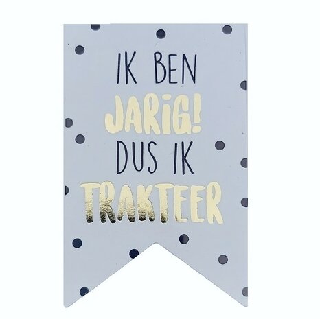 Stickers vaantje ik ben jarig dus ik trakteer 10 stuks