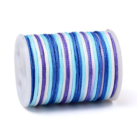 Polyester koord 1.5 mm dikte kleurverloop 1 goedkoop - Goedkoop lint, linten groothandel, organza lint, satijn lint