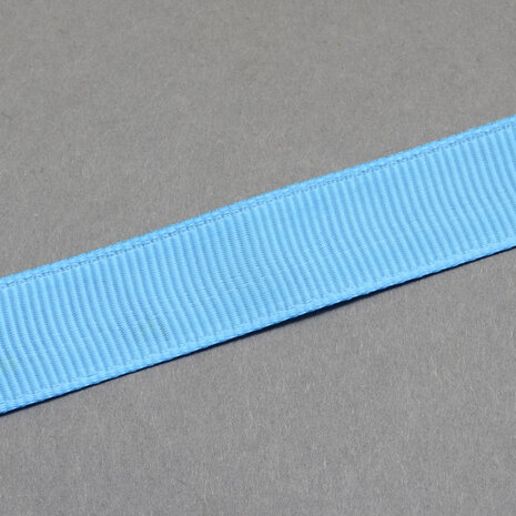 Grosgrain lint licht blauw met print baby boy met speentje en flesje 15 mm