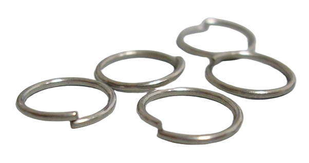 Metalen ringetjes (jumpring) 8 mm, 0.7 mm dikte prijs per 10 ringetjes.