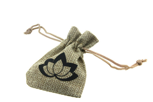 Jute zakjes lotus 7 x 9 cm