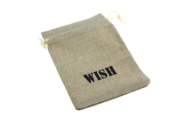 Jute zakjes wish 9.5 x 13.5 cm