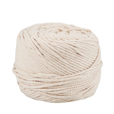 Macramé touw 4 mm 100 meter bol