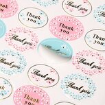 Stickers thank you 24 stuks op vel Stickers thank you 24 stuks op vel
