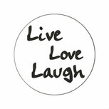 Ronde stickers live love laugh 10 stuks Ronde stickers live love laugh 10 stuks