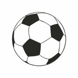 Ronde stickers voetbal 10 stuks Ronde stickers voetbal 10 stuks