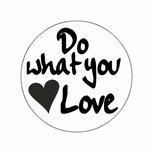 Ronde stickers do what you love 10 stuks Ronde stickers do what you love 10 stuks