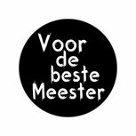Ronde stickers voor de beste meester 10 stuks Ronde stickers voor de beste meester 10 stuks