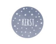 Ronde stickers kerst zilver 10 stuks Ronde stickers kerst zilver 10 stuks