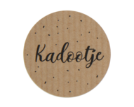 Ronde kraft stickers kadootje 10 stuks Ronde kraft stickers kadootje 10 stuks