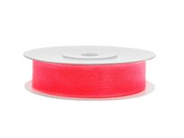 Organza lint 1 cm breed zuurstok roze 45 meter rol Organza lint 1 cm breed zuurstok roze 45 meter rol