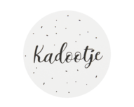 Ronde stickers kadootje wit zwart 10 stuks Ronde stickers kadootje wit zwart 10 stuks