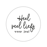 Ronde stickers heel veel liefs voor jou 10 stuks Ronde stickers heel veel liefs voor jou 10 stuks