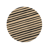 Ronde stickers kraft met zwarte strepen 10 stuks Ronde stickers kraft met zwarte strepen 10 stuks