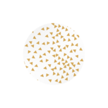 Ronde stickers wit met gouden driehoekjes 10 stuks Ronde stickers wit met gouden driehoekjes 10 stuks
