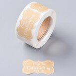 Stickers kraft thank you for celebrating with us 10 stuks Stickers kraft thank you for celebrating with us 10 stuks