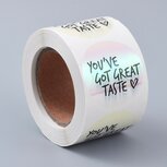 Stickers transparant parelmoer you've got taste 10 stuks Stickers transparant parelmoer you've got taste 10 stuks