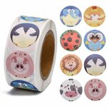 Stickers rond beestjes 10 stuks Stickers rond beestjes 10 stuks