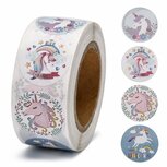 Stickers rond unicorn 10 stuks Stickers rond unicorn 10 stuks