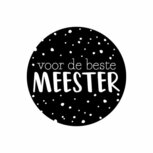Stickers voor de beste meester met stipjes 10 stuks Stickers voor de beste meester met stipjes 10 stuks
