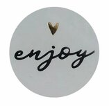 Stickers enjoy met gouden hartje 10 stuks Stickers enjoy met gouden hartje 10 stuks