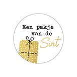 Stickers goudfolie een pakje van de sint 10 stuks Stickers goudfolie een pakje van de sint 10 stuks